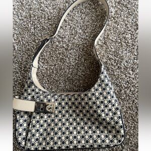 Ferragamo Gancini Canvas and Leather shoulder bag - EUC